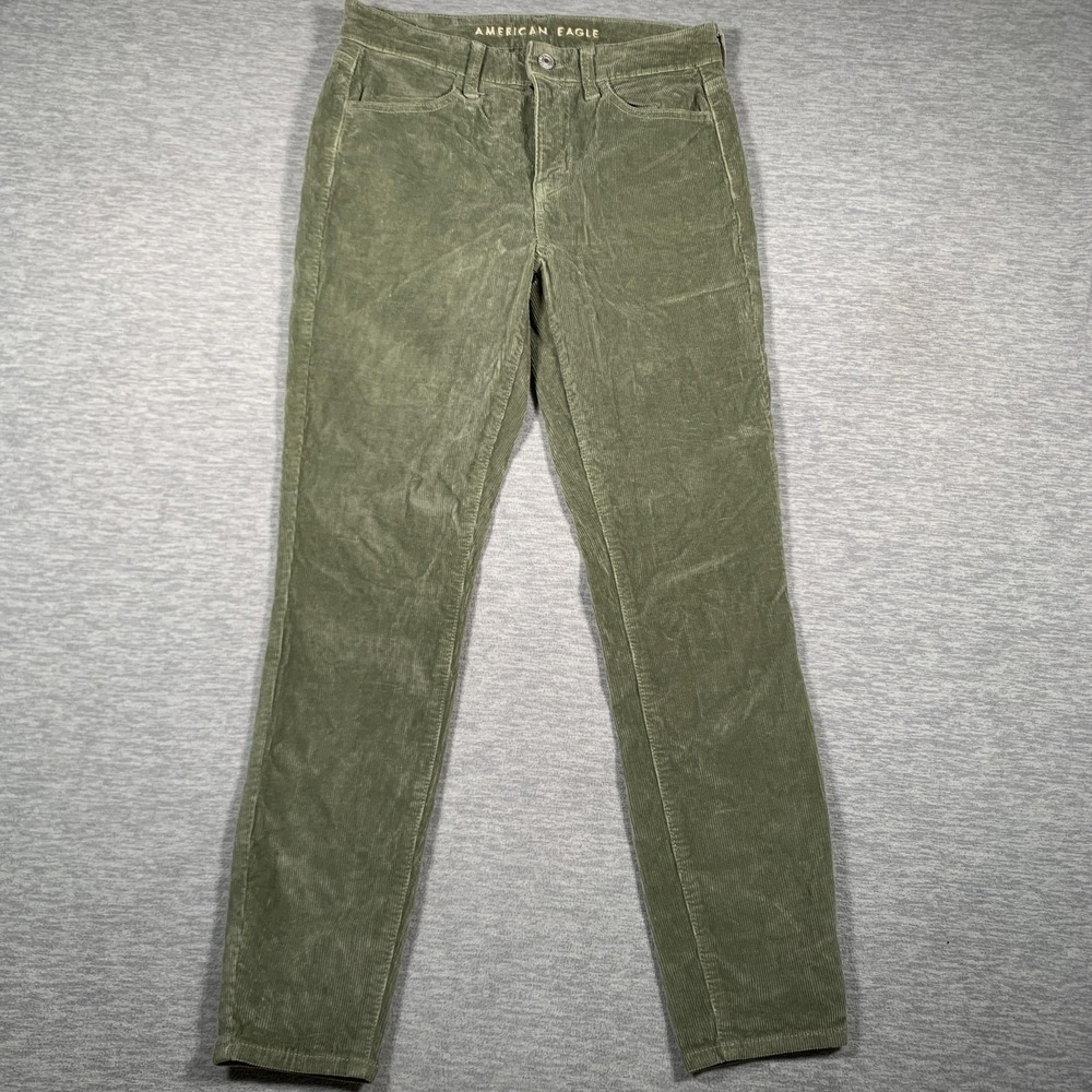 American Eagle Pants Womens 4 Short Corduroy Skinny Stretch‎ High Rise Casual